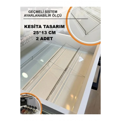 Pleksi Şeffaf 2 Adet (25*13 cm) Baharatlık Çekmece Içi Düzenleyici Organizer
