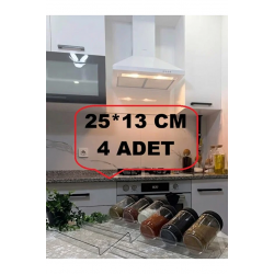 Şeffaf 4 Adet (25*13 cm) Baharatlık Çekmece Içi Düzenleyici Organizer