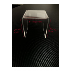 2 ADET Şeffaf Pleksi Yükseltici Sergileme Standı 8x8 Cm Banyo Mutfak Düzenleyici, Baharat Standı