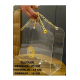 (23*25) Gold Zincirli Pleksi Çanta-Çiçek Çantası-Kız İsteme-Nişan-Düğün