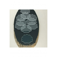 BOŞ Şeffaf pleksi 7 cm istiridye model 2mm 25 adet
