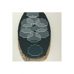 BOŞ Şeffaf pleksi 7 cm istiridye model 2mm 25 adet