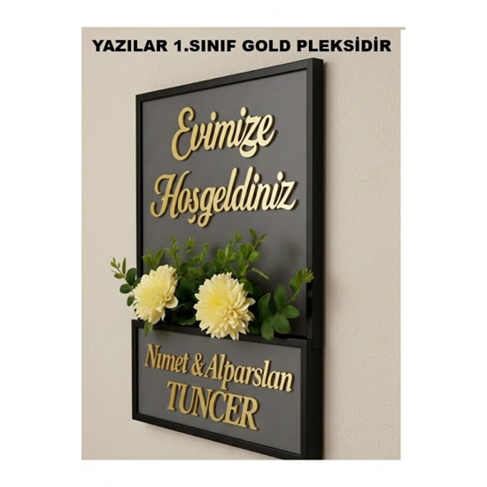 ANTRASİT GOLD KAPI SÜSÜ (20*30cm)