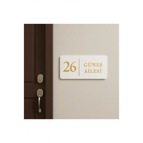 BEYAZ PLEKSİ KAPI SÜSÜ