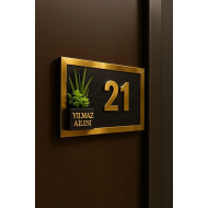 SİYAH GOLD ÇERÇEVELİ KAPI SÜSÜ(10*20 CM)