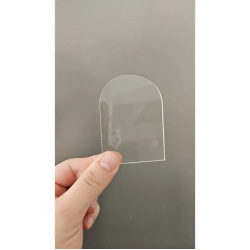 Pleksi Aksesuar 25 ADET ŞEFFAF RADÜSLÜ 7x5cm SÜSLEMEYE UYGUN MAGNETLİK ETİKET