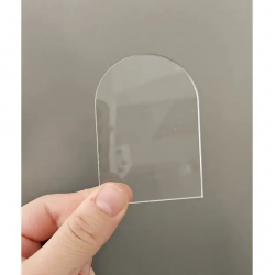 Pleksi Aksesuar 25 ADET ŞEFFAF RADÜSLÜ 7x5cm SÜSLEMEYE UYGUN MAGNETLİK ETİKET