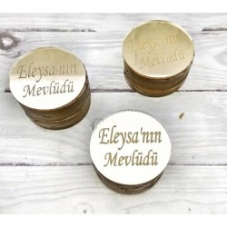 DAİRE GÜMÜŞ İSİMLİK (25 adet)