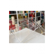 ŞEFFAF PLEKSİ ÇAY KAHVE  SUNUM TEPSİSİ 2 ÜRÜN (25*35 - 14*22 cm)