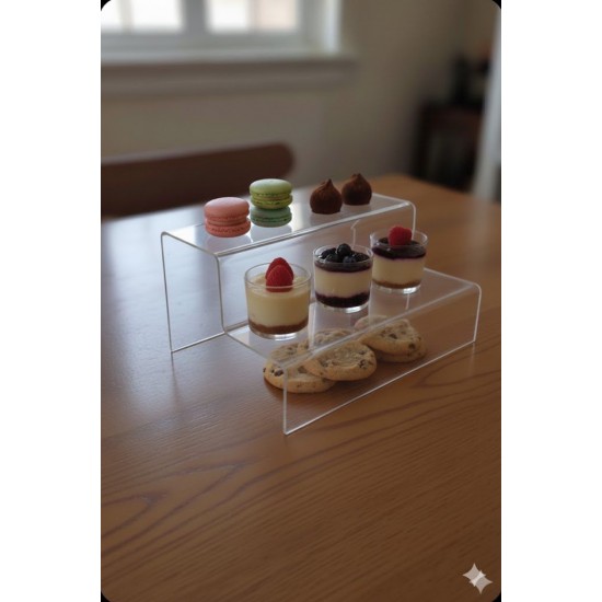 PLEKSİ MERDİVEN 2 KATLI 30 CM