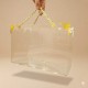 Gold Zincir Detaylı Şeffaf Pleksi  Çanta 
