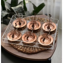 ŞEFFA PLEKSİ ÇAY KAHVE NİŞAN SÖZ SUNUM TEPSİSİ 35*25CM