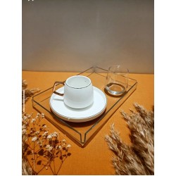 4 ADET TEK KİŞİLİK PLEKSİ SUNUMLUK TEPSİ (14*22 CM)