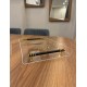 SİYAH-GOLD METAL KULPLU 4 KİŞİLİK SUNUM SÖZ NİŞAN PLEKSİ TEPSİ (25*35 CM)