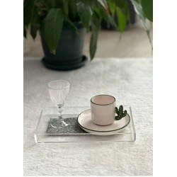 1 ADET TEK KİŞİLİK PLEKSİ SUNUM TEPSİSİ (14*22 CM)