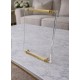 4 KİŞİLİK GOLD METAL KULPLU SÖZ NİŞAN SUNUM PLEKSİ TEPSİ (22*30 CM)